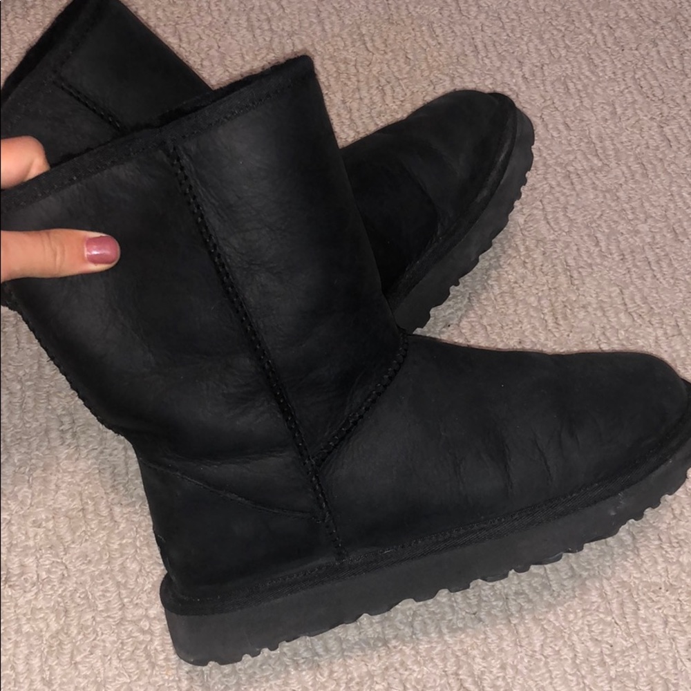 Classic Short Wool Lined Leather Ugg